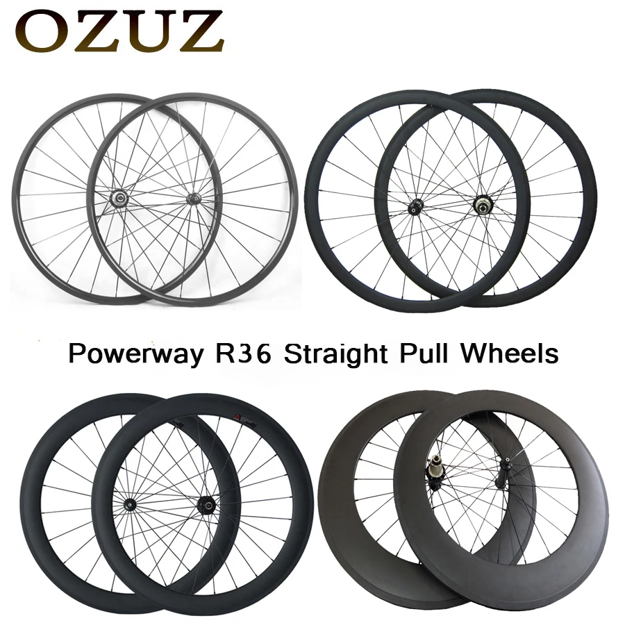 OZUZ Straight Pull Powerway R36 Hubs carbon wheels 38mm 50mm 88mm depth Tubular Clincher 23mm width 700c 3K bicycle wheelset
OZUZ Straight Pull Powerway R36 Hubs carbon wheels 38mm 50mm 88mm depth Tubular Clincher 23mm width 700c 3K bicycle wheelset