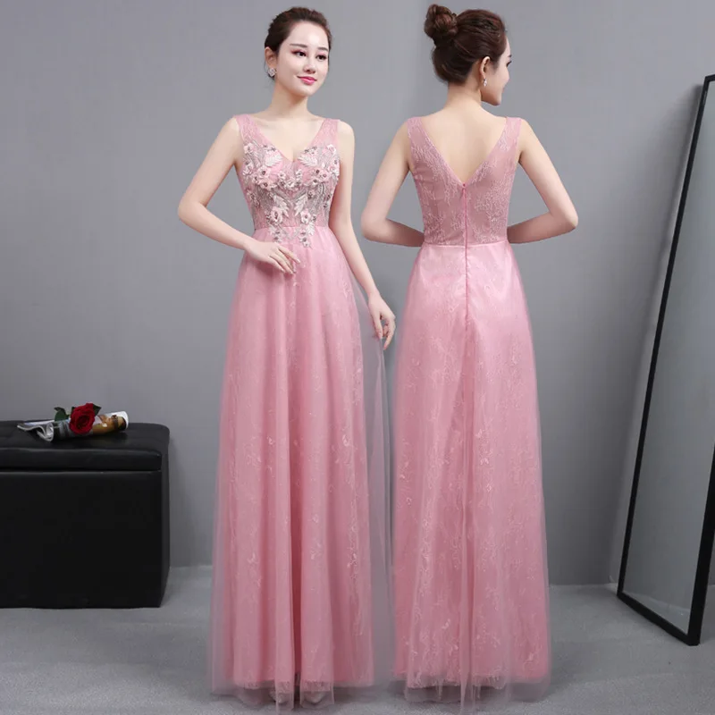 Pink Lace Embroidery Cheongsam Long Evening Dresses Qi Pao Women Traditional Chinese Dress Qipao Promotion Party V Neck Robe
Pink Lace Embroidery Cheongsam Long Evening Dresses Qi Pao Women Traditional Chinese Dress Qipao Promotion Party V Neck Robe