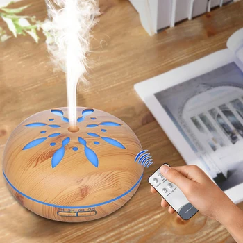 550ML Ultrasonic Air Humidifier Aromatherapy Essential Oil Aroma Diffuser With Remote Control Wood Grain 7 Color LED Lights
550ML Ultrasonic Air Humidifier Aromatherapy Essential Oil Aroma Diffuser With Remote Control Wood Grain 7 Color LED Lights