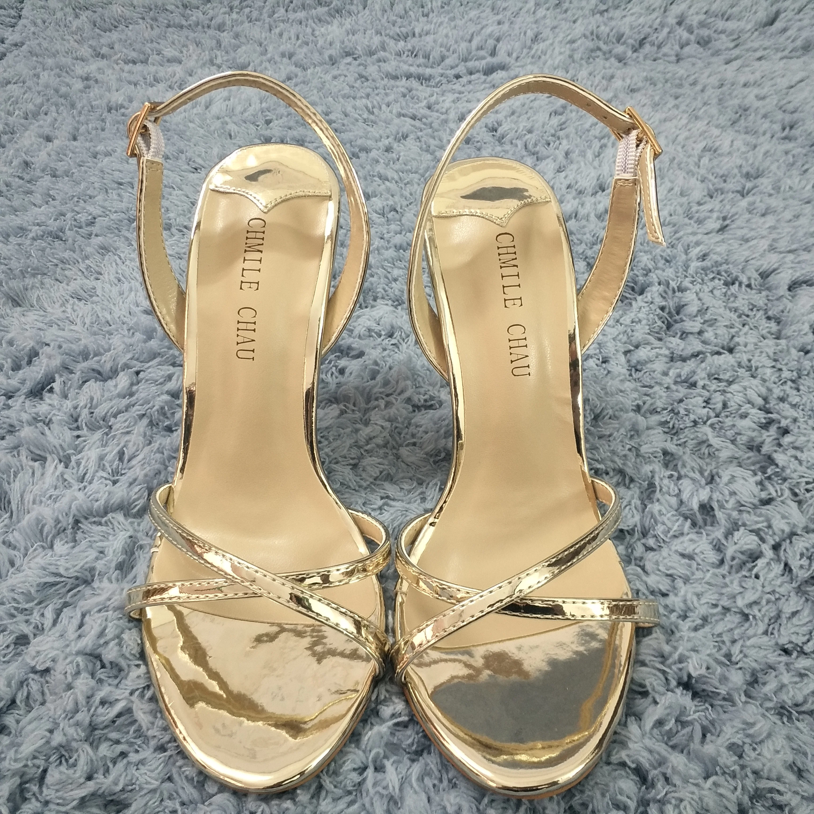Women Stiletto Thin High Heel Sandal Sexy Sling Back Strap Open Toe Gold Patent Wedding Party Bridals Ball Lady Shoe 158-b
Women Stiletto Thin High Heel Sandal Sexy Sling Back Strap Open Toe Gold Patent Wedding Party Bridals Ball Lady Shoe 158-b