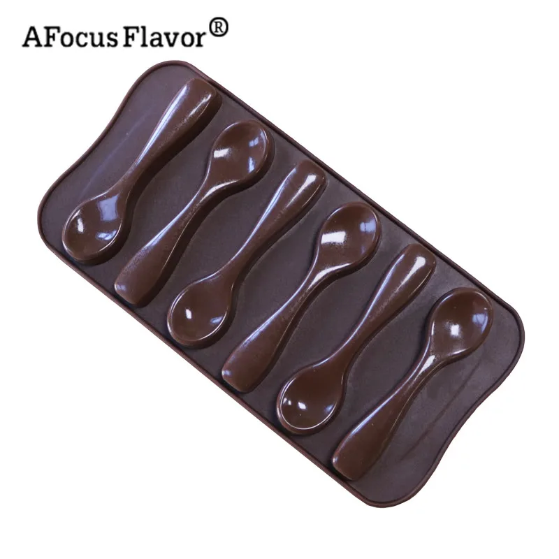 1 Pc 6 Holes Spoon Shape Chocolate Mold Silicone DIY Cake Decorating Tools Jelly Ice Mold Baking Silicone Forming For Kitchen
1 Pc 6 Holes Spoon Shape Chocolate Mold Silicone DIY Cake Decorating Tools Jelly Ice Mold Baking Silicone Forming For Kitchen