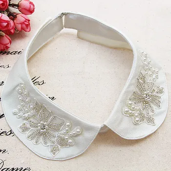 Korean Style Fake Collar White Peter Pan Collar Blouse Vintage Floral Beaded Detachable Cotton Collar Women Clothes Accessories
Korean Style Fake Collar White Peter Pan Collar Blouse Vintage Floral Beaded Detachable Cotton Collar Women Clothes Accessories