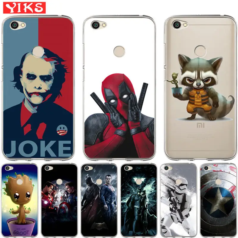Coque for Xiaomi Mi A1 5X Redmi Note 3 3S 4 Pro 4X 4A 5A Prime 5 Plus Case Deadpool Joker Soft Silicone TPU Back Cover Etui
Coque for Xiaomi Mi A1 5X Redmi Note 3 3S 4 Pro 4X 4A 5A Prime 5 Plus Case Deadpool Joker Soft Silicone TPU Back Cover Etui