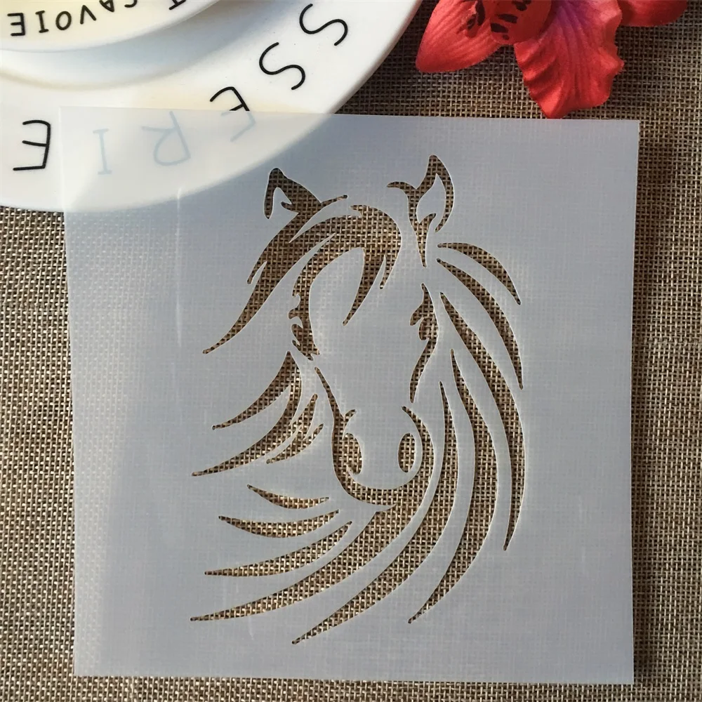 6*6inch Horse Head Hair DIY Layering Stencils Painting Scrapbook Coloring Embossing Album Decorative Card Template
6*6inch Horse Head Hair DIY Layering Stencils Painting Scrapbook Coloring Embossing Album Decorative Card Template