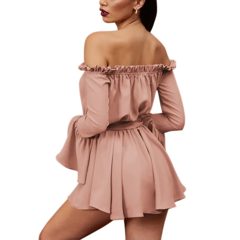 2019 Women Summer Slash Neck Collar Strapless Halter Off the Shoulder Long Sleeve Loose Mini Sexy Sweet Dresses
2019 Women Summer Slash Neck Collar Strapless Halter Off the Shoulder Long Sleeve Loose Mini Sexy Sweet Dresses