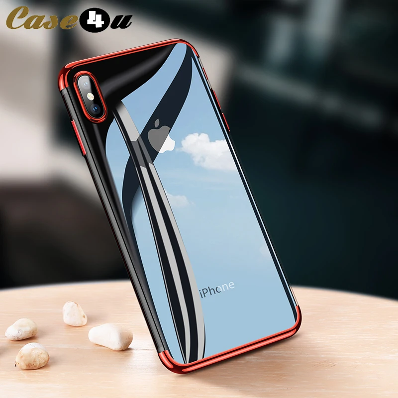 Кристально прозрачный силиконовый мягкий чехол из ТПУ для iPhone X 10 XS MAX XR
