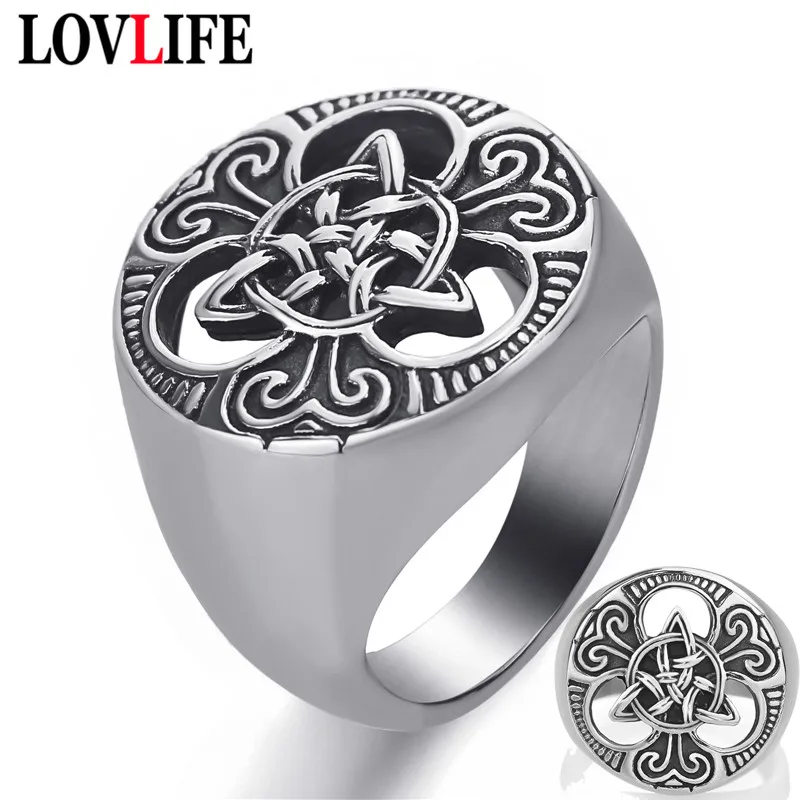 Silver Color Titanium Stainless Steel Irish Celtics Knot Rings for Men Women Vintage Punk Style Retro Fashion Biker Ring Jewelry
Silver Color Titanium Stainless Steel Irish Celtics Knot Rings for Men Women Vintage Punk Style Retro Fashion Biker Ring Jewelry