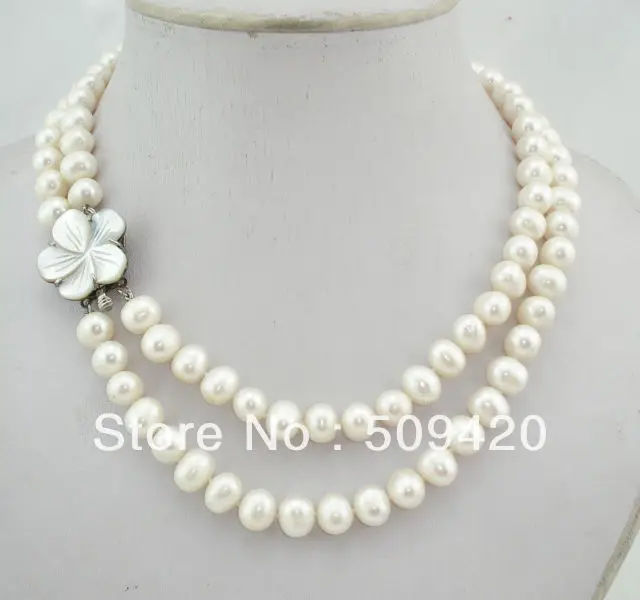 ~~ Free ShippingHUGE 17-18" WHITE BAROQUE KESHI REBORN PEARL NECKLACE
