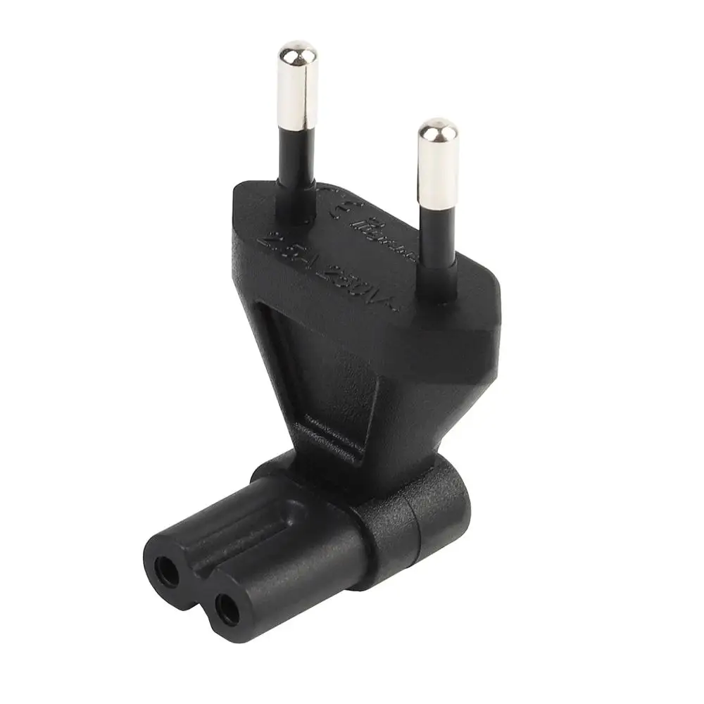 European 2 Pin to IEC 320 C7 90 degree Angle AC adapter,EU AC conversion plug ,EU TO IEC320 C7 conversion plug
European 2 Pin to IEC 320 C7 90 degree Angle AC adapter,EU AC conversion plug ,EU TO IEC320 C7 conversion plug