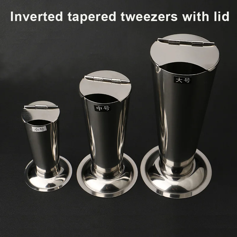 Tweezers with lid inverted cone type bubble tweezers barrel large medium and small instruments for disinfection tools
Tweezers with lid inverted cone type bubble tweezers barrel large medium and small instruments for disinfection tools