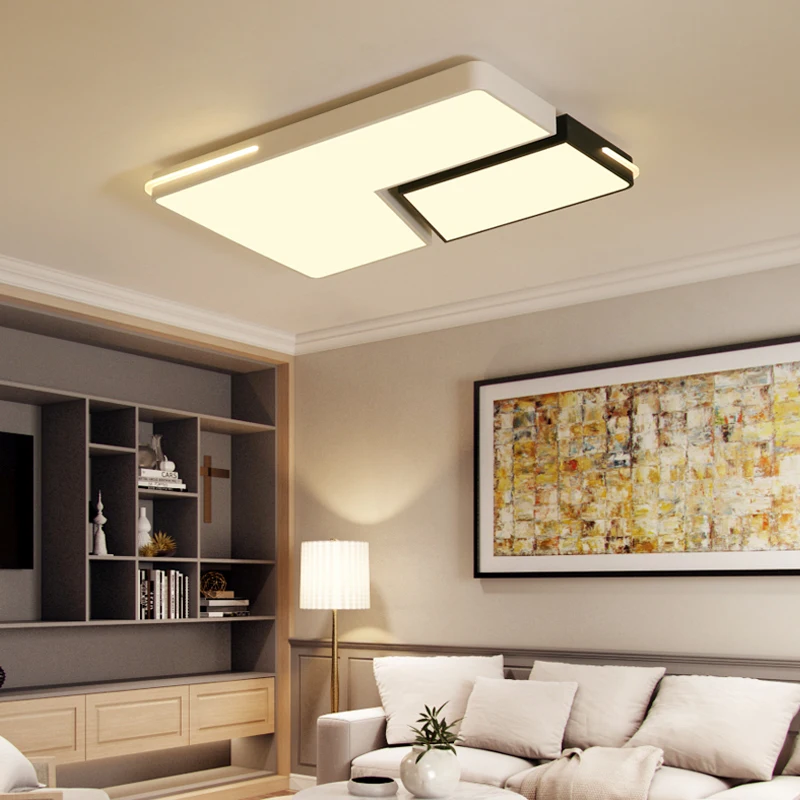 Rectangle Modern LED Ceiling Lights for Home Living room Bedroom Dimming with Remote Lustre Metal Ceiling lamp fixture AC90-265V
Rectangle Modern LED Ceiling Lights for Home Living room Bedroom Dimming with Remote Lustre Metal Ceiling lamp fixture AC90-265V