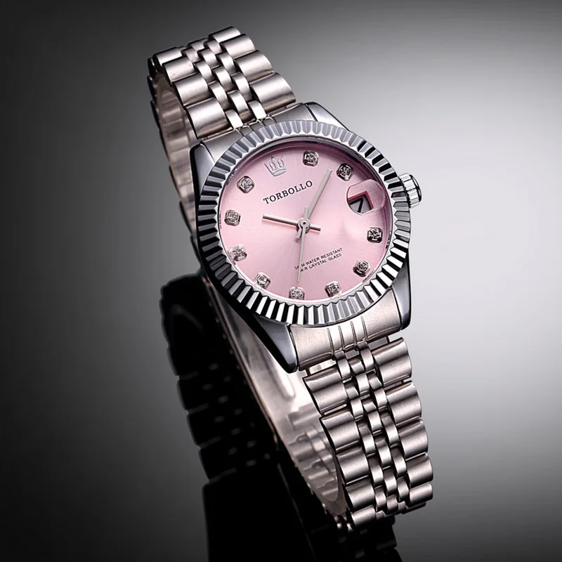 TORBOLLO Fashion Elegant Quarts Women Watch Silver Pink Women Wrist Watch New Ladies Brand Luxury Relogio Feminino Reloj Mujer
TORBOLLO Fashion Elegant Quarts Women Watch Silver Pink Women Wrist Watch New Ladies Brand Luxury Relogio Feminino Reloj Mujer