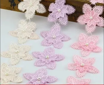5M/lot 3D Organza five-pointed star pattern lace trims Candy colors handmade flower bridal bouquets Wedding accessories
5M/lot 3D Organza five-pointed star pattern lace trims Candy colors handmade flower bridal bouquets Wedding accessories