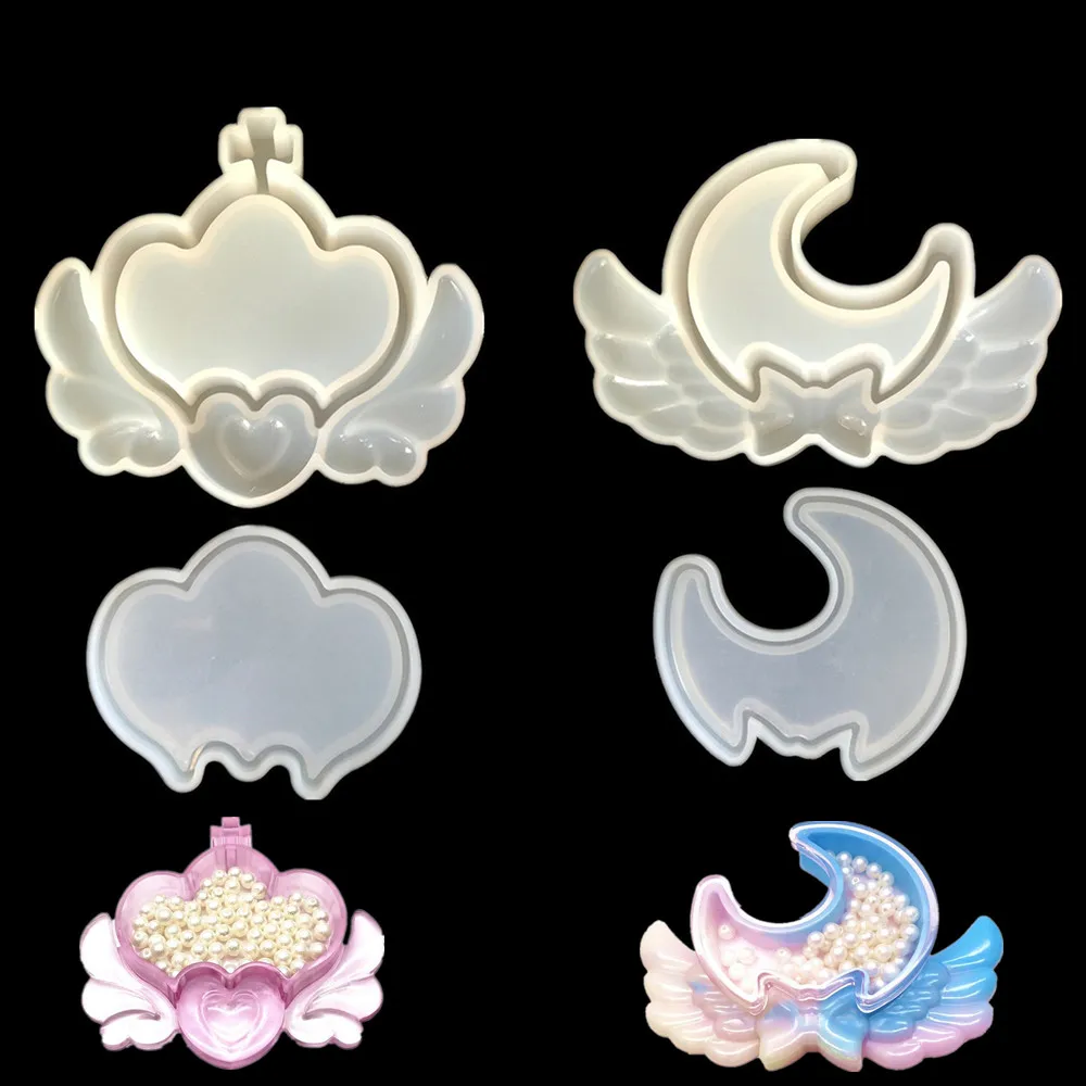 3D Crown/Moon Shape Jewelry Storage Box Silicone Mold Resin Epoxy Mould Fondant Cake Molds DIY Decoration Tools Aouke S124-S125
3D Crown/Moon Shape Jewelry Storage Box Silicone Mold Resin Epoxy Mould Fondant Cake Molds DIY Decoration Tools Aouke S124-S125