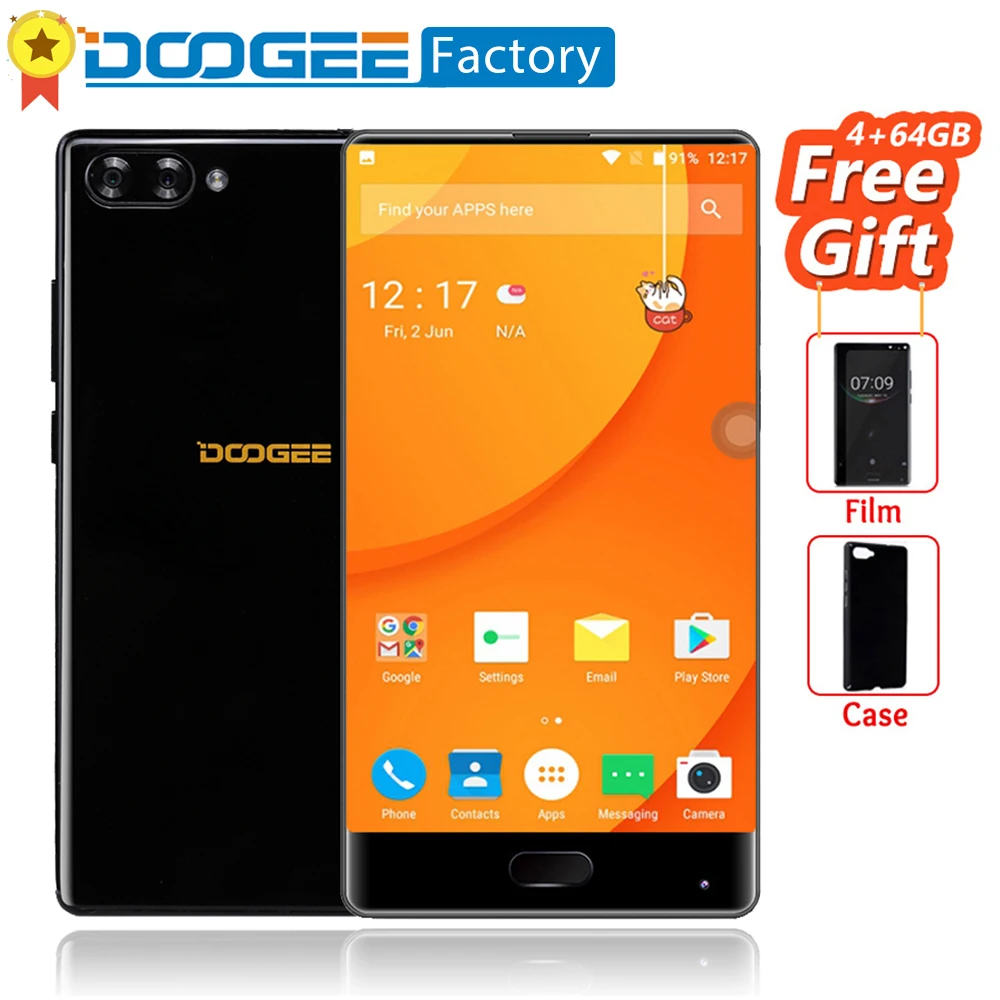Doogee Mix 5.5"AMOLED Bezeless Screen Smartphone Octa Core 6GB 64GB Mobile Phone 16MP+8MP Dual Rear Camera 4G LTE Cell Phone
Doogee Mix 5.5"AMOLED Bezeless Screen Smartphone Octa Core 6GB 64GB Mobile Phone 16MP+8MP Dual Rear Camera 4G LTE Cell Phone