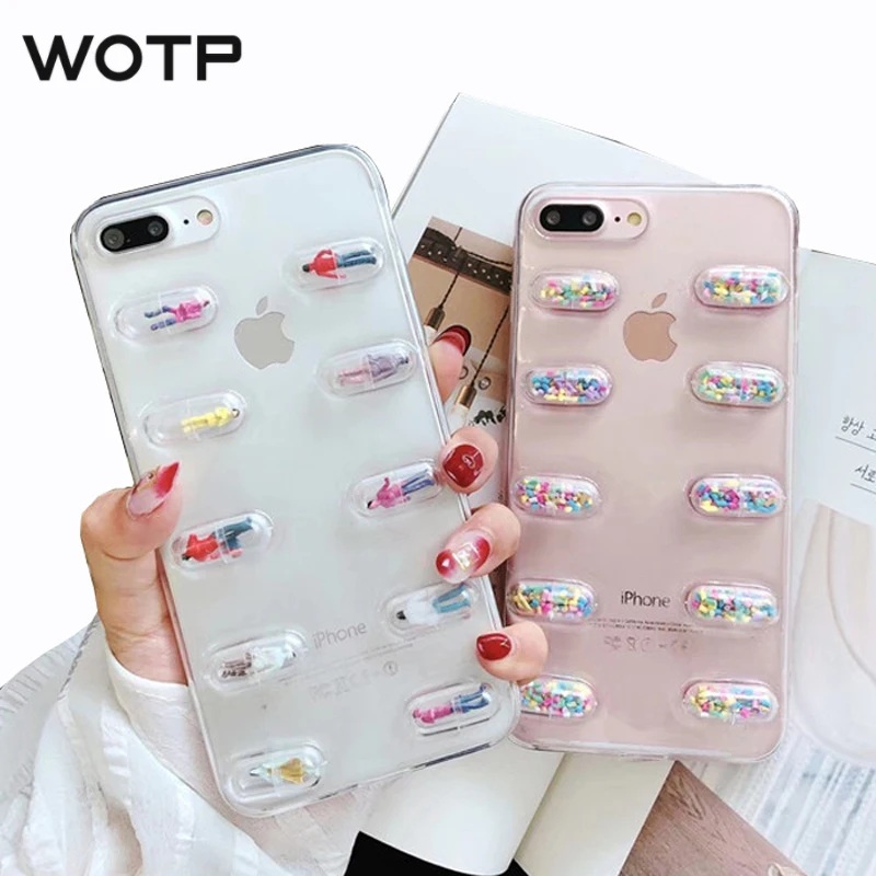 WOTP 3D Cartoon Capsule Doll Phone Case For iPhone X Fashion Clear TPU Colorful Stereoscopic Back Cover For iphone 6 6S 7 8 Plus
WOTP 3D Cartoon Capsule Doll Phone Case For iPhone X Fashion Clear TPU Colorful Stereoscopic Back Cover For iphone 6 6S 7 8 Plus