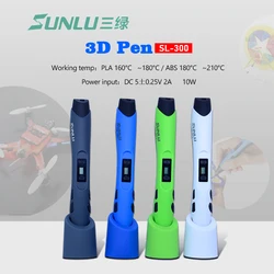 3D 3d-ручка Sunlu SL-300 с 20 шт. печатные нити пластик 100 м 1,75 мм ABS Защита температуры 3D ручки принтер