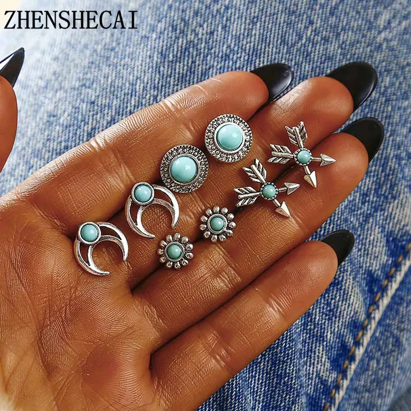 Fashion simple Stud Earrings Women Mixed round Blue moon sun Arrow Earrings Set Brincos wedding birthday gift wholesale ez5
Fashion simple Stud Earrings Women Mixed round Blue moon sun Arrow Earrings Set Brincos wedding birthday gift wholesale ez5