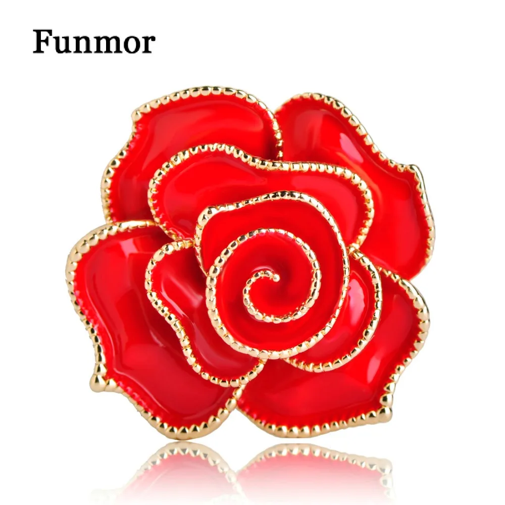 Funmor Brand Enamel Esmalte Rose Flower Brooch Gold-Color Elegant Scarf Buckle Clothes Decoration Women Men Wedding Lapel Pins
Funmor Brand Enamel Esmalte Rose Flower Brooch Gold-Color Elegant Scarf Buckle Clothes Decoration Women Men Wedding Lapel Pins