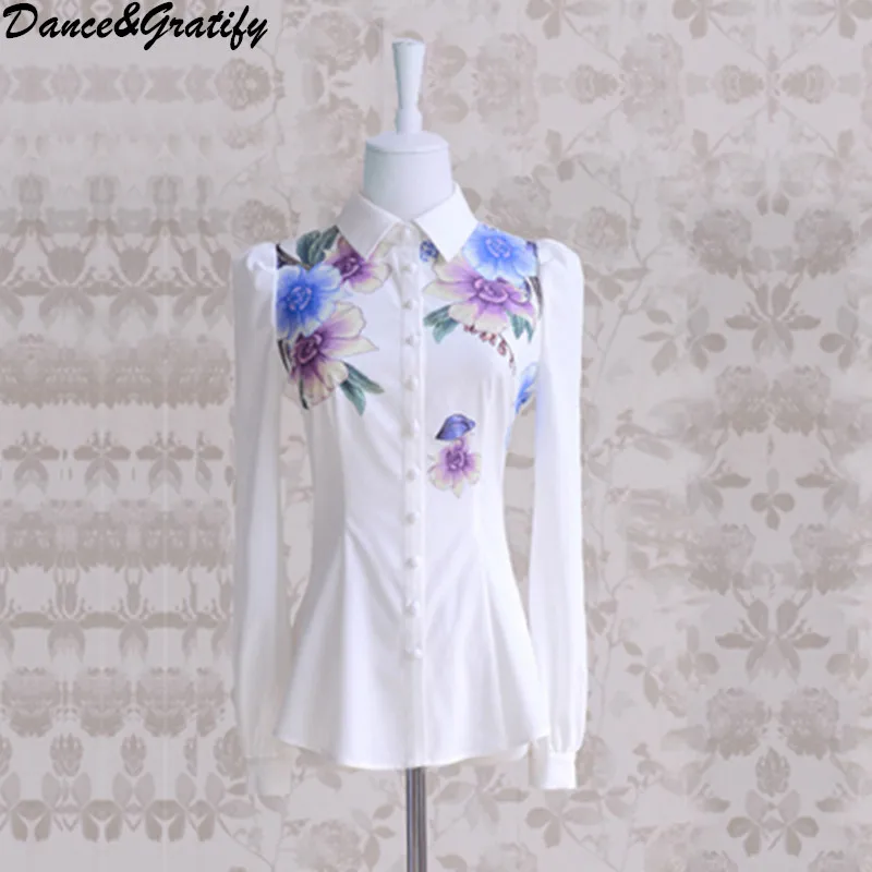 New Women Turn Down Collar Print Office Work Tshirt Sweet Full Sleeve Slim All Match White Top Blusas
New Women Turn Down Collar Print Office Work Tshirt Sweet Full Sleeve Slim All Match White Top Blusas