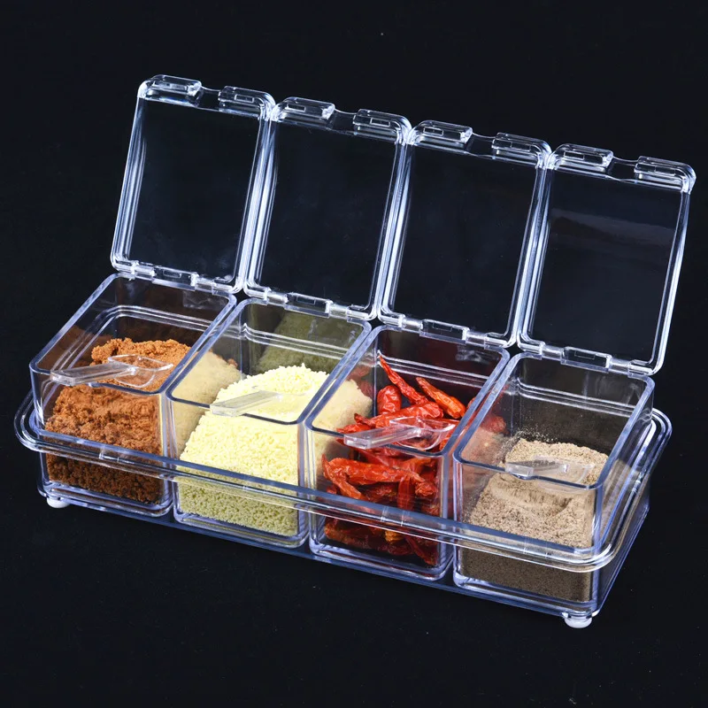 4 Pcs/Set European Flavor Seasoning Jar Set Kitchen Condiment Box Scrylic Spices Storage Box Seasoning Boxes
4 Pcs/Set European Flavor Seasoning Jar Set Kitchen Condiment Box Scrylic Spices Storage Box Seasoning Boxes