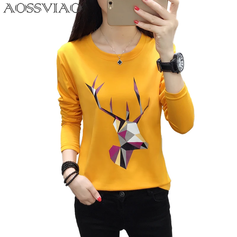 AOSSVIAO Chemise Femme Manche Longue Long Sleeve Tshirt Women 2019 Casual Cotton T Shirt White T-Shirt Plus Size Camiseta Mujer
AOSSVIAO Chemise Femme Manche Longue Long Sleeve Tshirt Women 2019 Casual Cotton T Shirt White T-Shirt Plus Size Camiseta Mujer