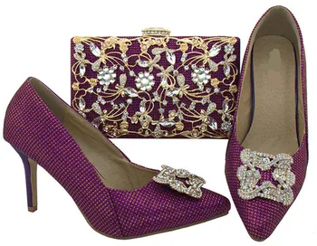 Top sale purple stiletto heel 8.5CM lady shoes with rhinestone decoration african shoes match handbag set for dressing BL003
Top sale purple stiletto heel 8.5CM lady shoes with rhinestone decoration african shoes match handbag set for dressing BL003