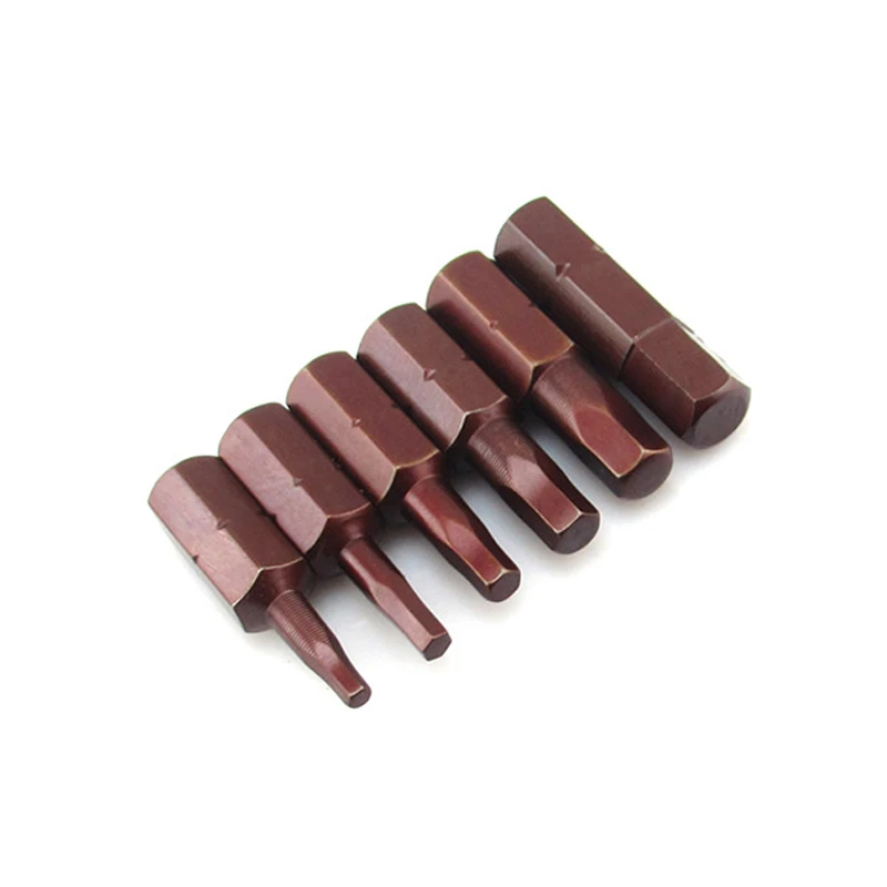 6 Pcs/set 1/4" 25mm 1.5-6mm Hex Screwdriver Bits S2 Material Electric Hexagonal Screwdriver Head Power Driver Tools
6 Pcs/set 1/4" 25mm 1.5-6mm Hex Screwdriver Bits S2 Material Electric Hexagonal Screwdriver Head Power Driver Tools