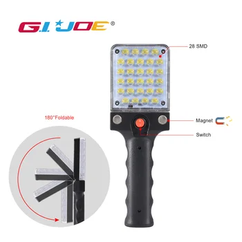 GIJOE 28 smd work light portable spotlight built-in battery usb rechargeable plastic foldable work lamp magnetic waterproof
GIJOE 28 smd work light portable spotlight built-in battery usb rechargeable plastic foldable work lamp magnetic waterproof