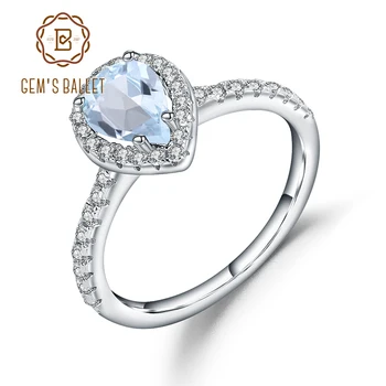 GEM'S BALLET 1.31Ct Pear Shape Natural Sky Blue Topaz 925 Sterling Silver Waverly Engagement Ring For Women Wedding Fine Jewelry
GEM'S BALLET 1.31Ct Pear Shape Natural Sky Blue Topaz 925 Sterling Silver Waverly Engagement Ring For Women Wedding Fine Jewelry