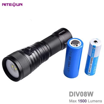 

NITESUN DIV08W Diving Video Light 2* CREE XM-L2 U4 + 2* CREE-XPG-R5 LEDs dive torch max 1050 LM 150M waterproof dive flashlight
