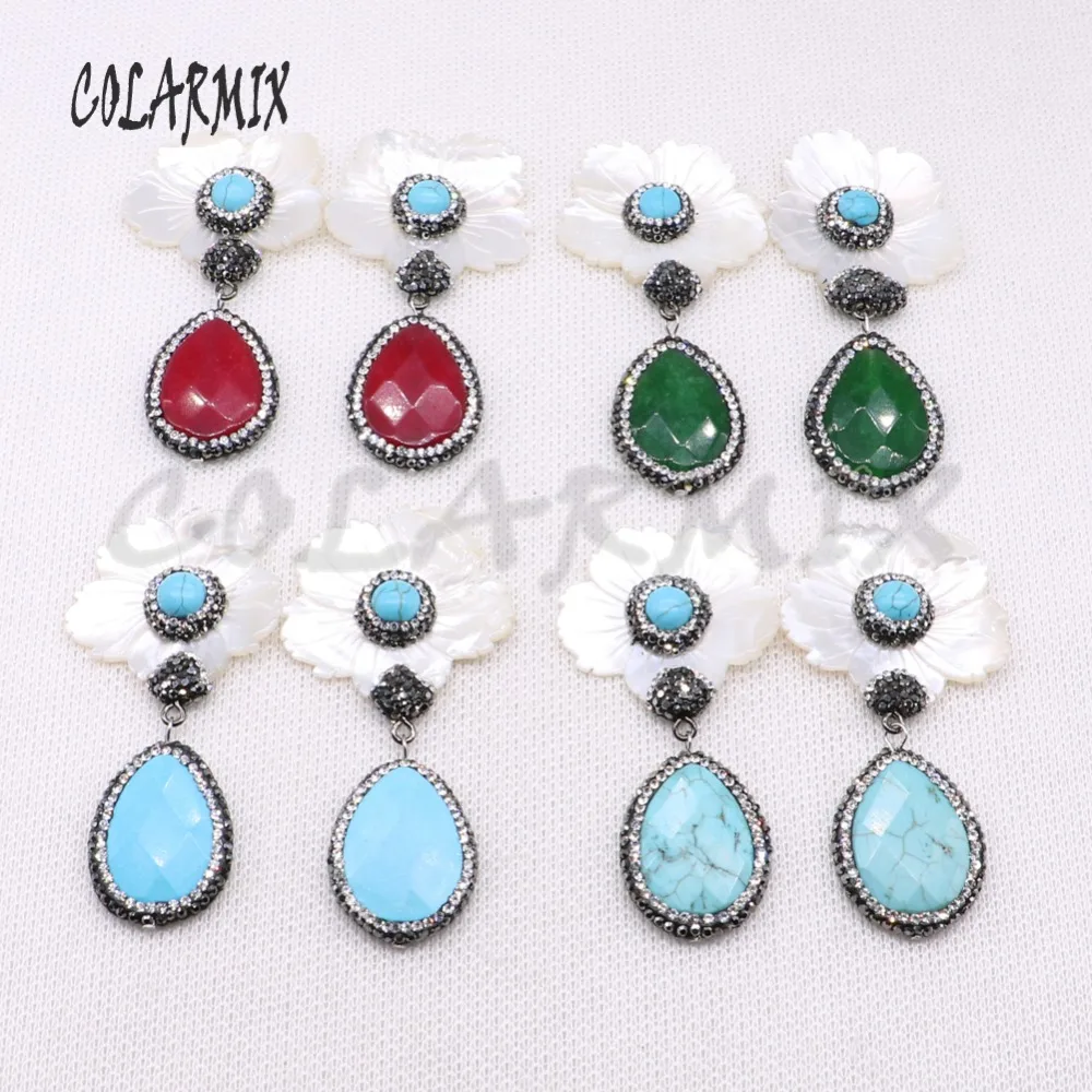 Flower shell shape earrings Mix color faceted stone earrings pave rhinestone earrings jewelry gift for lady 4151
Flower shell shape earrings Mix color faceted stone earrings pave rhinestone earrings jewelry gift for lady 4151