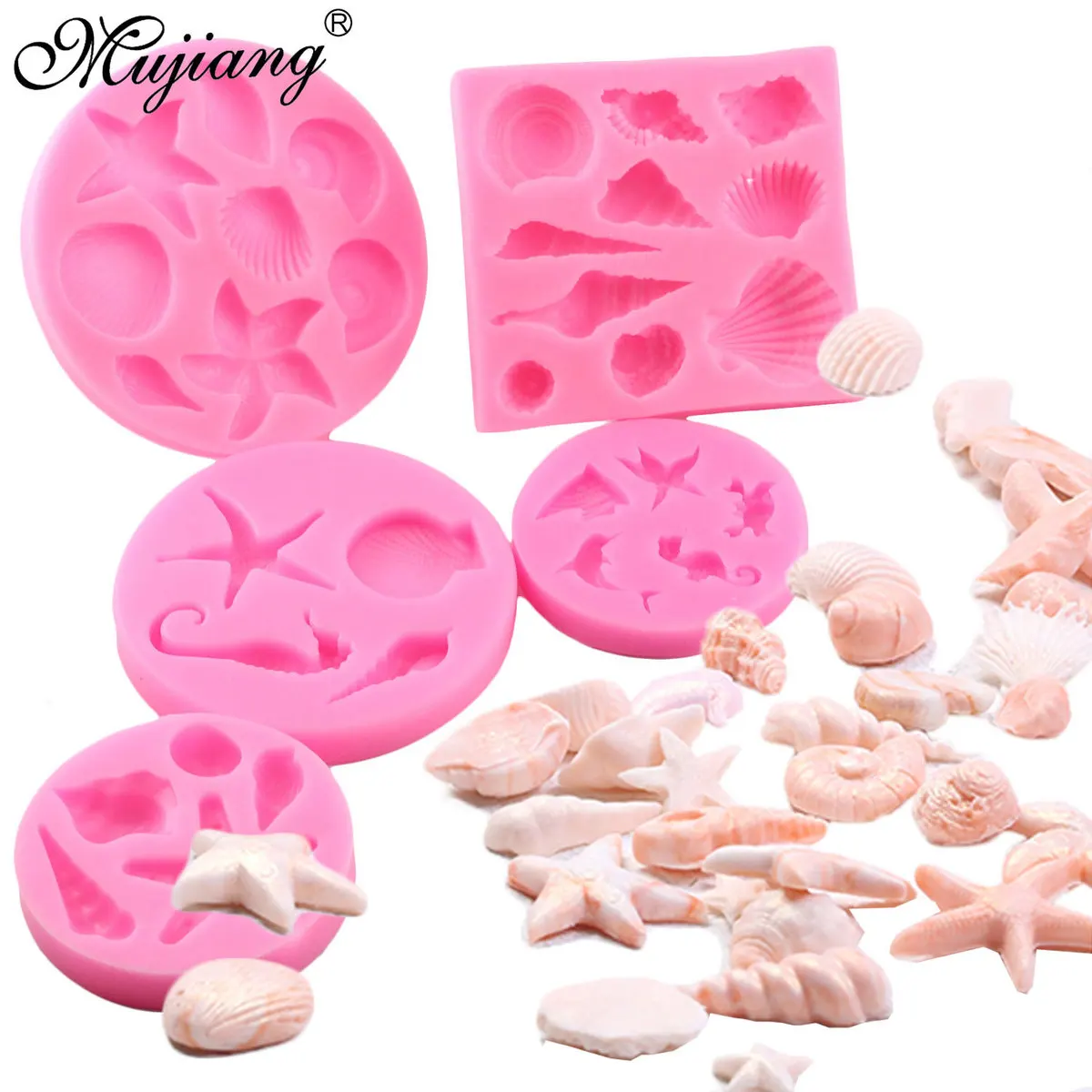 3D Shells Starfish Conch Party Cake Decorating Tools DIY Sugar Paste Chocolate Candy Silicone Baking Mold Resin Clay Soap Mould
3D Shells Starfish Conch Party Cake Decorating Tools DIY Sugar Paste Chocolate Candy Silicone Baking Mold Resin Clay Soap Mould