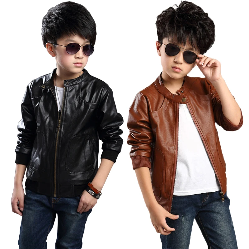 2019 children's clothing boy spring autumn leather jacket youth motorcycle handsome leather jacket simple fashion kids jacket
2019 children's clothing boy spring autumn leather jacket youth motorcycle handsome leather jacket simple fashion kids jacket