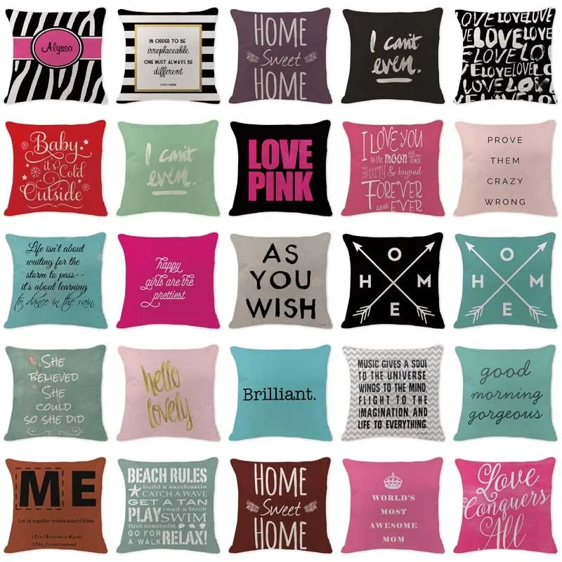 Hot Sale Pillowcase Letter You Me Pink Throwpillows Farmhouse Large Cotton Linen Home Sofa Decorative White Blue Pillow Case
Hot Sale Pillowcase Letter You Me Pink Throwpillows Farmhouse Large Cotton Linen Home Sofa Decorative White Blue Pillow Case