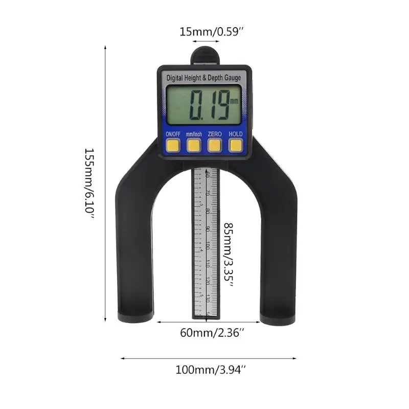 Manual digital depth gauge 50mm LCD height measurement W caliper with magnetic feet for router woodworking measurement tools
Manual digital depth gauge 50mm LCD height measurement W caliper with magnetic feet for router woodworking measurement tools