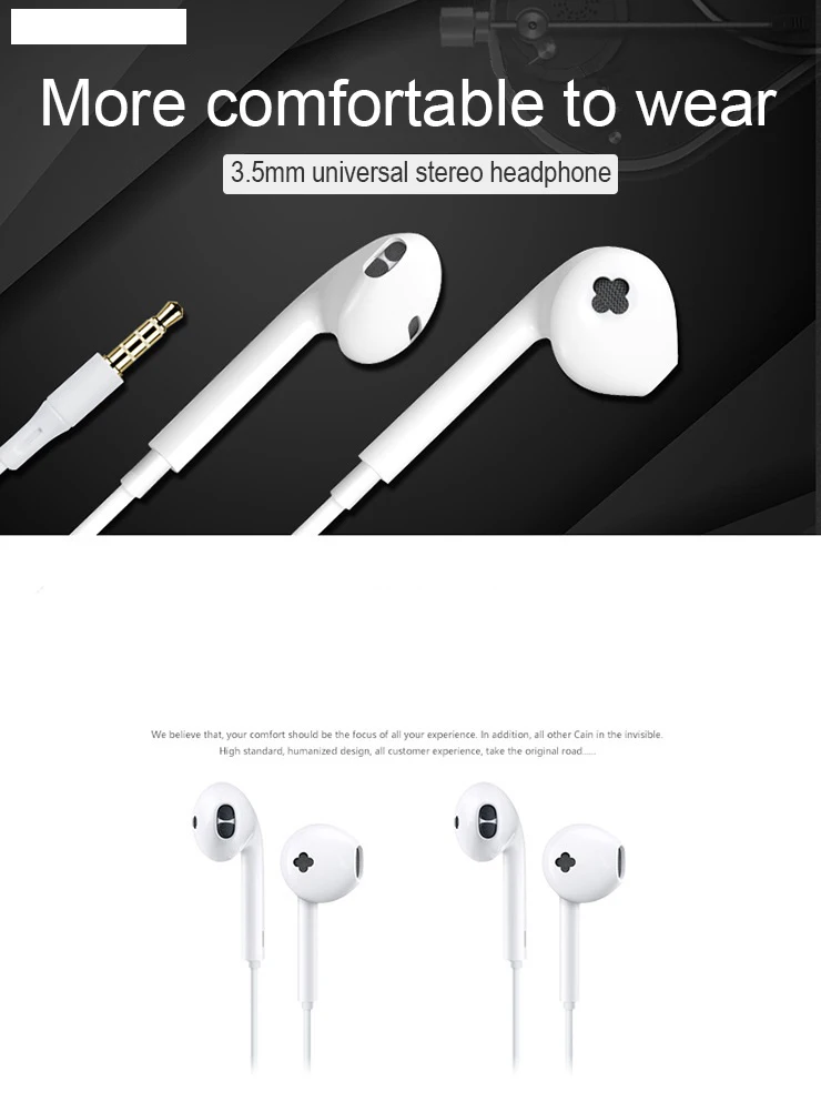 3.5mm Wired Earphone Stereo Music Earphones Earpiece Volume Control Earbuds Hands-free Headset With Mic For Iphone Andriod Phonee 3.5mm Wired Earphone Stereo Music Earphones Earpiece Volume Control Earbuds Hands-free Headset With Mic For Iphone Andriod Phonee