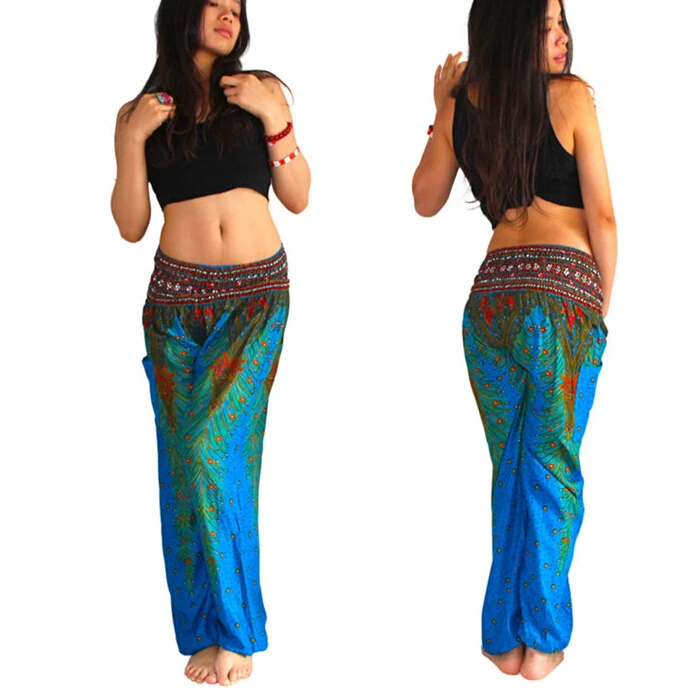 Male&Female Elastic High Waist Loose Wide Leg Harem Pants Peacock Print Pants Yoga Jumpsuit Free Shipping
Male&Female Elastic High Waist Loose Wide Leg Harem Pants Peacock Print Pants Yoga Jumpsuit Free Shipping