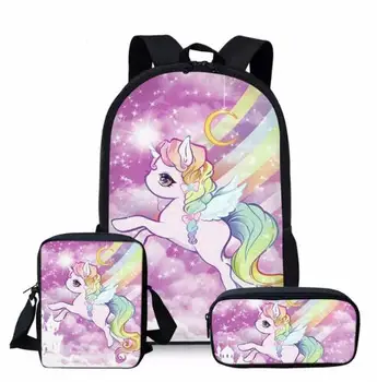 Fashion Cartoon Unicorn School Backpack Set for Teenage Girls Boys Student Kid Orthopedics Bagpack Children Satchel Enfant
Fashion Cartoon Unicorn School Backpack Set for Teenage Girls Boys Student Kid Orthopedics Bagpack Children Satchel Enfant