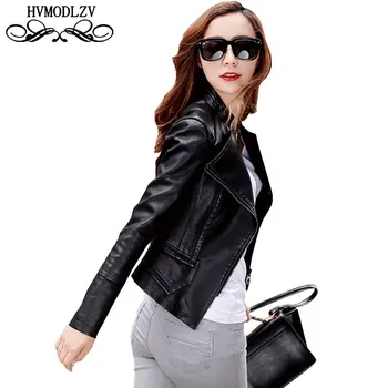 Spring Leather jacket Women Show Thin Motorcycle Short Leather Jacket Cool Fashion Large Size Comfortable Clothing LJ142
Spring Leather jacket Women Show Thin Motorcycle Short Leather Jacket Cool Fashion Large Size Comfortable Clothing LJ142