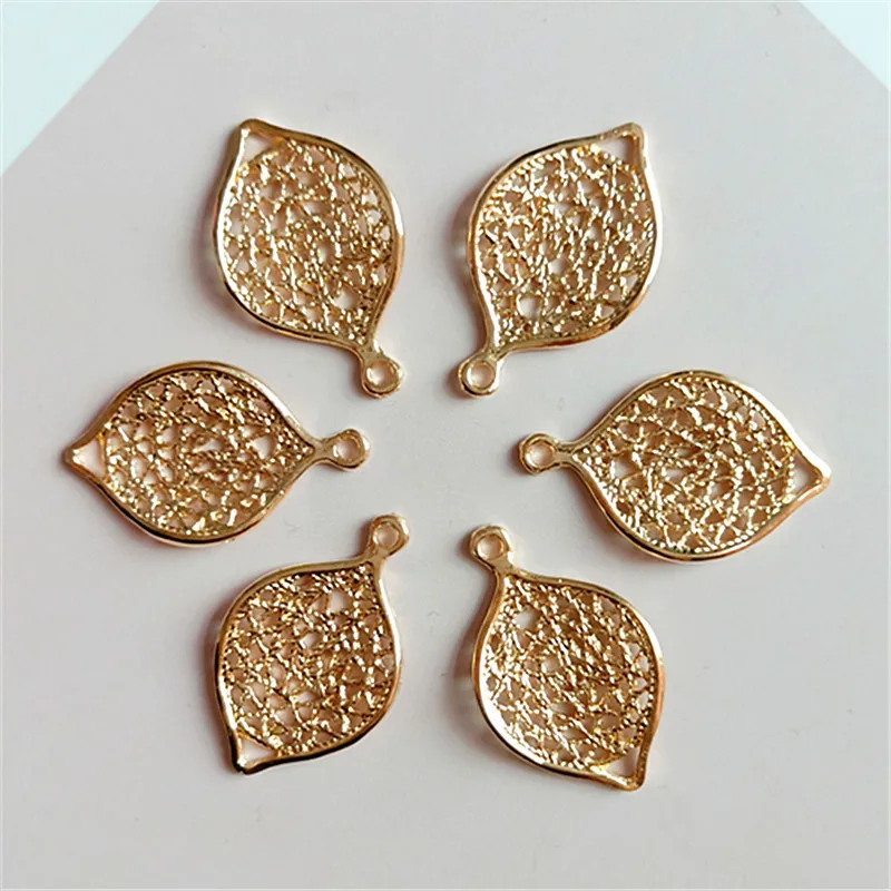 10pcs/lot Alloy Gold Hollow Leaf Pendents Ornaments Earrings Jewelry Accessories DIY Enamel Hanging Buttons for Earrings, Choker
10pcs/lot Alloy Gold Hollow Leaf Pendents Ornaments Earrings Jewelry Accessories DIY Enamel Hanging Buttons for Earrings, Choker