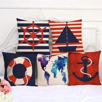 Nordic navigation world map throw pillow case cover anchor rudder red cushion cover for sofa home capa de almofadas 17.7"x17.7"
Nordic navigation world map throw pillow case cover anchor rudder red cushion cover for sofa home capa de almofadas 17.7"x17.7"