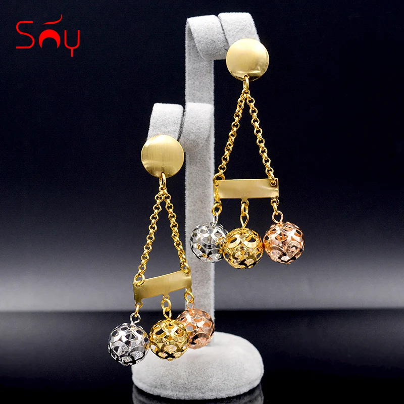 Sunny Jewelry Drop Dangle Earrings For Women High Quality Exquisite Jewelry Triple Balls Hollow Out For Party Wedding Daily Wear
Sunny Jewelry Drop Dangle Earrings For Women High Quality Exquisite Jewelry Triple Balls Hollow Out For Party Wedding Daily Wear