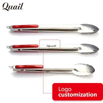 Quail BBQ Tongs nylon Cover Handle Kitchen Tongs Barbecue Clip Clamp Stainless steel Food Utensil Tongs Free with Your Text
Quail BBQ Tongs nylon Cover Handle Kitchen Tongs Barbecue Clip Clamp Stainless steel Food Utensil Tongs Free with Your Text