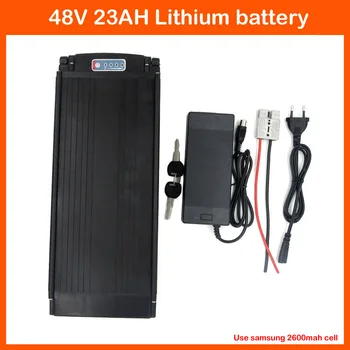 1200W 48V Rear Rack Bateria 48V 23AH lithium Ebike battery with tail light Use samsung 2600mah Cell 2A charger
1200W 48V Rear Rack Bateria 48V 23AH lithium Ebike battery with tail light Use samsung 2600mah Cell 2A charger