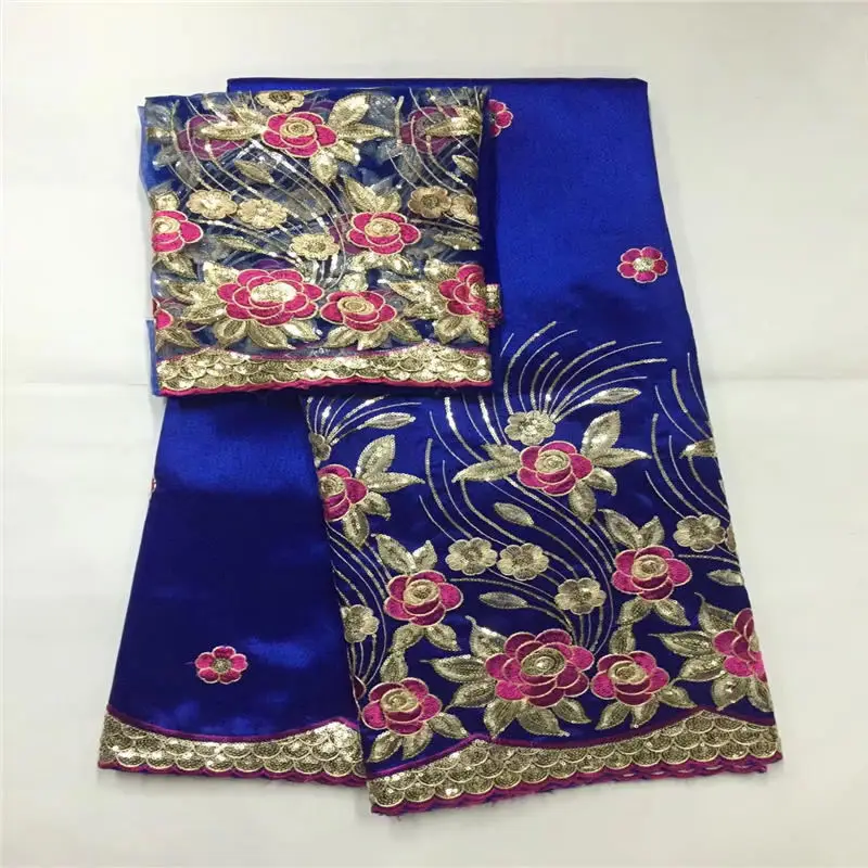 African George Fabric High Quality Indian Raw Silk George Wrappers Hot Nigerian Lace Fabrics Set with Blouse for Wedding 5+2
African George Fabric High Quality Indian Raw Silk George Wrappers Hot Nigerian Lace Fabrics Set with Blouse for Wedding 5+2