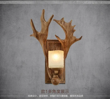 Retro creative living room bedroom bedside lamp resin antlers personalized decoration aisle lights American deer head lamp
Retro creative living room bedroom bedside lamp resin antlers personalized decoration aisle lights American deer head lamp