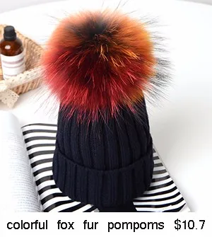 DANKEYISI-Colorful-Fox-Fur-Pompom-Hat-Adult-And-Child-Beanie-Unisex-Knit-Skullies-Casual-Cap-With