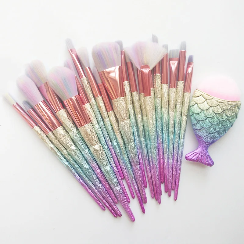 AiceBeu 20/21Pcs Makeup Brushes Rainbow hair Foundation Powder Eyebrow Lip Blend Make Up Brush Mermaid Brush Tool Kit Maquiagem
AiceBeu 20/21Pcs Makeup Brushes Rainbow hair Foundation Powder Eyebrow Lip Blend Make Up Brush Mermaid Brush Tool Kit Maquiagem