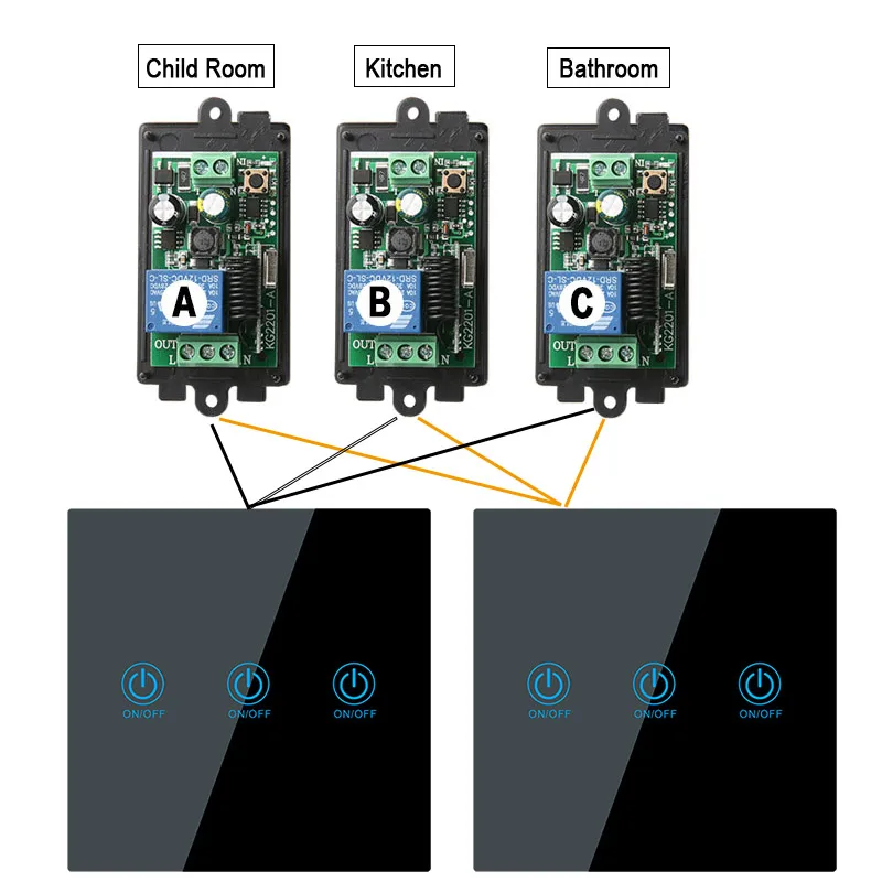 KTNNKG Wireless Remote Control Light Switch 220V 110V Relay Output Radio 220V 1 Channel Receiver Module +Touch Light Transmitter
KTNNKG Wireless Remote Control Light Switch 220V 110V Relay Output Radio 220V 1 Channel Receiver Module +Touch Light Transmitter